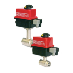 Vanne à boisseau sphérique motorisée électrique - Laiton - 2 voies - Taraudée - JR12 / JR13 / JR120 / JR130