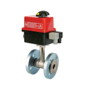 Vanne à boisseau sphérique motorisée électrique - Laiton -  2 voies - Brides tournantes - JR15 / JR150