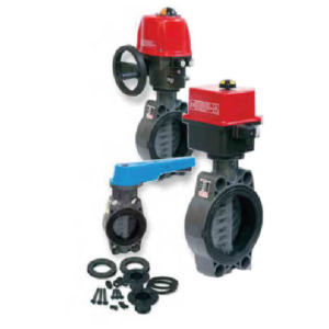 Vanne papillon  motorisée électrique - PVC -  Entre brides ou à coller - JR48/JR49